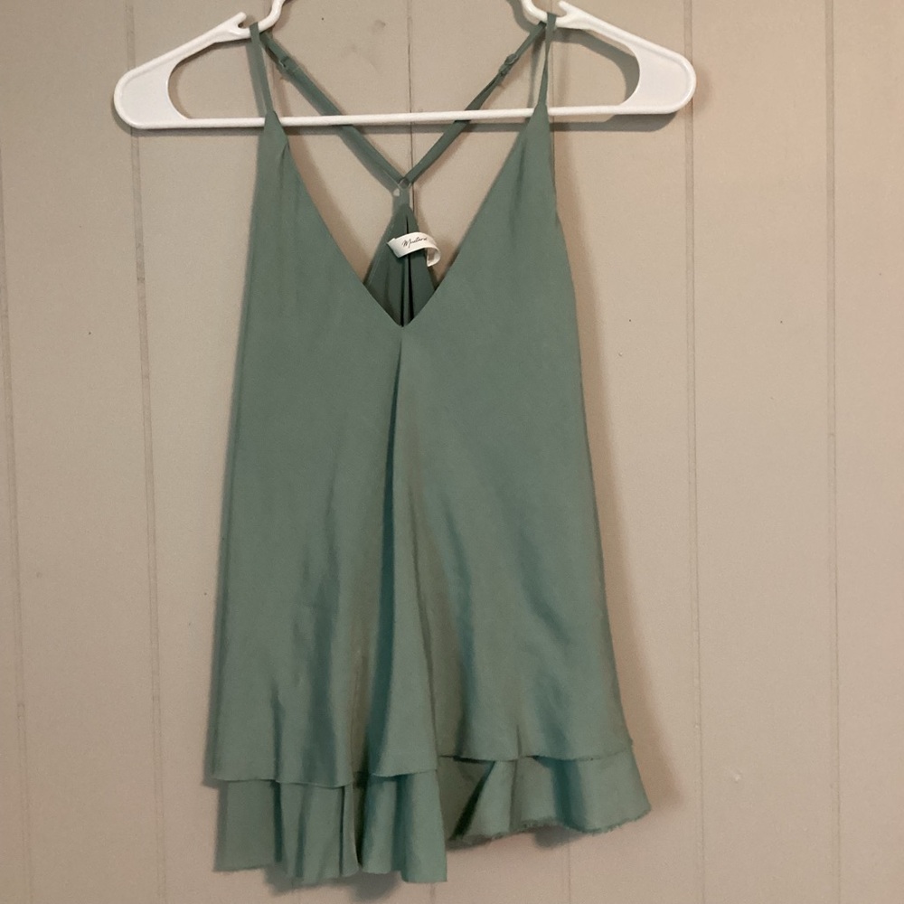 Elegant Green Sleeveless Top